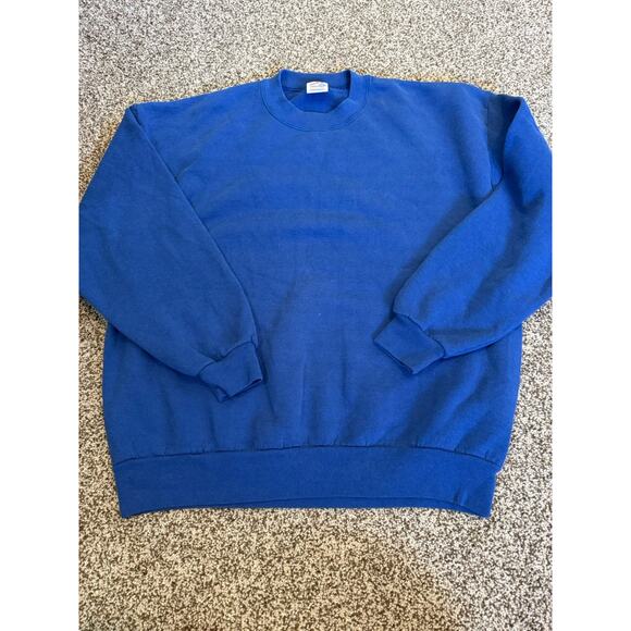 Vintage Jerzees Blue Sweatshirt Men’s XL Pullover Made in USA Cotton - Picture 1 of 7